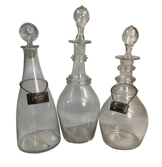 Three Blown Glass Decanters (1 of 4)