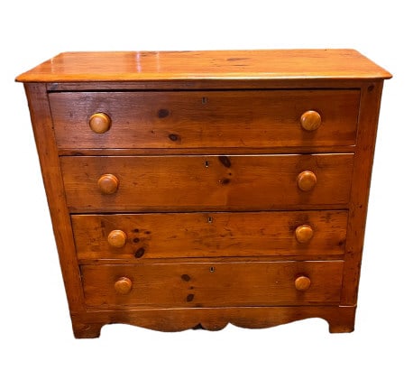 4 Drawer White Pine Cottage Chest (1 of 4)