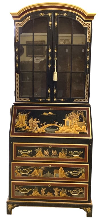 Lacquered  Asian Style Secretary Desk (1 of 13)