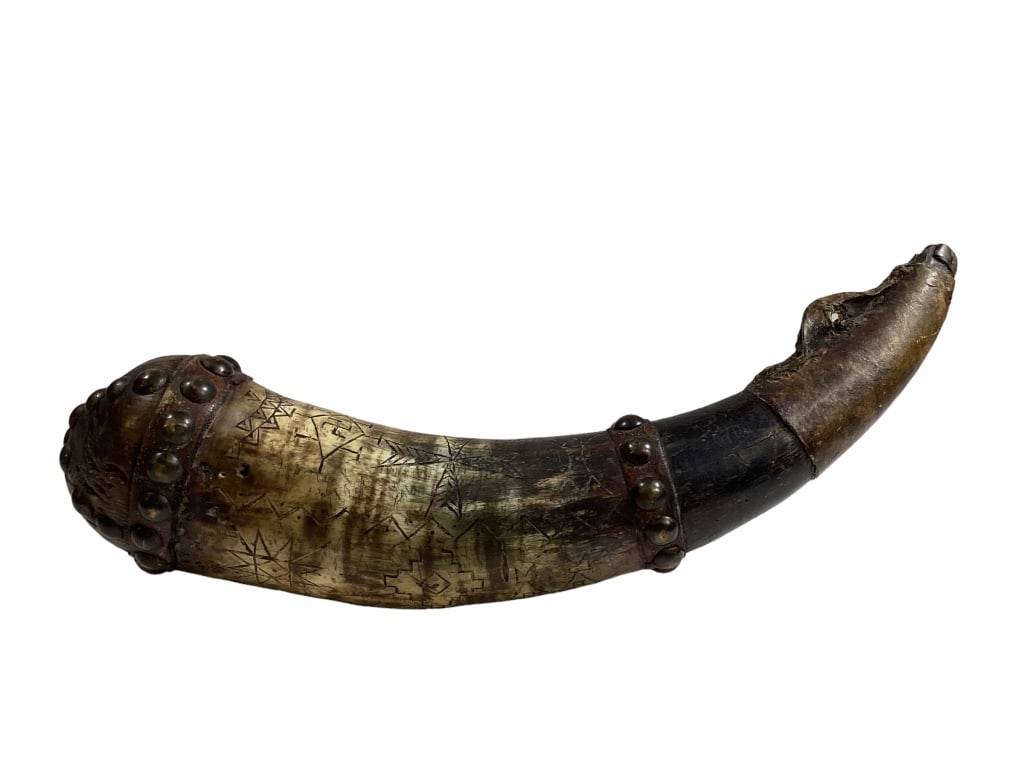 Native American Decorated Powder Horn (1 of 6)