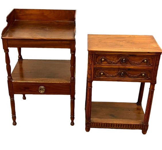 Mahogany washstand & Carved 2 drawer Stand (1 of 4)