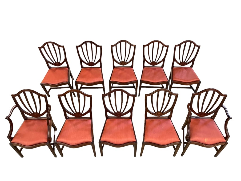 Sheraton Dining Chairs Set Of 10 (1 of 9)