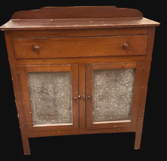 Pie Safe W Pinwheel Tins (1 of 5)