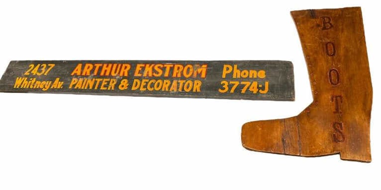 2 Vintage Wooden Trade Signs (1 of 5)