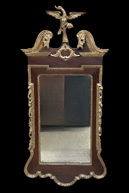 Mahogany and Parcel Gilt Chippendale Mirror (1 of 6)