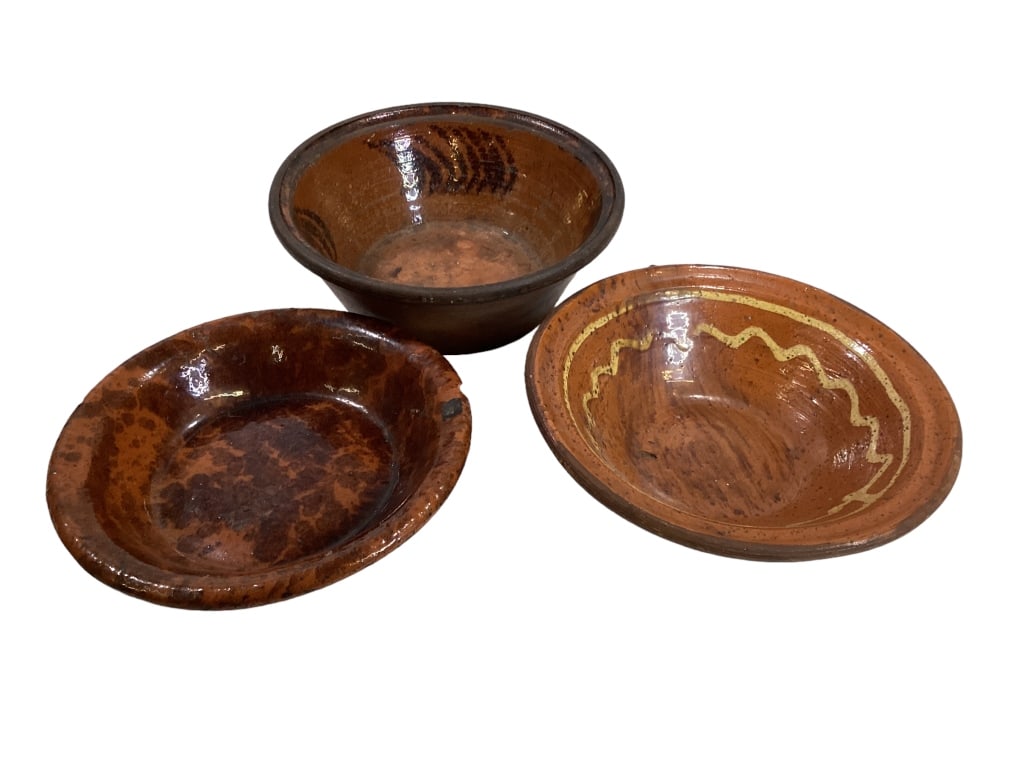 Three Redware Bowls (1 of 6)