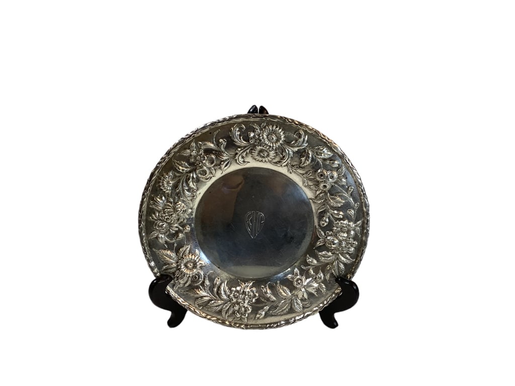 Sterling Silver Repousse Plate (1 of 4)