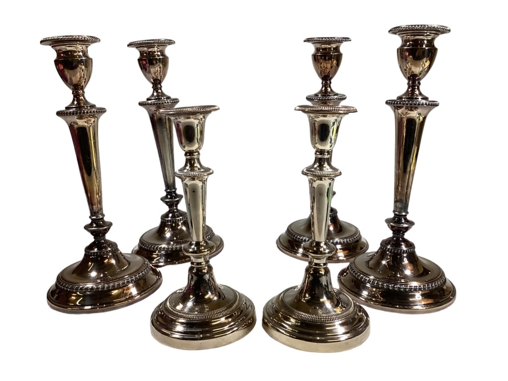 Three Sets Plated Candlesticks (1 of 3)
