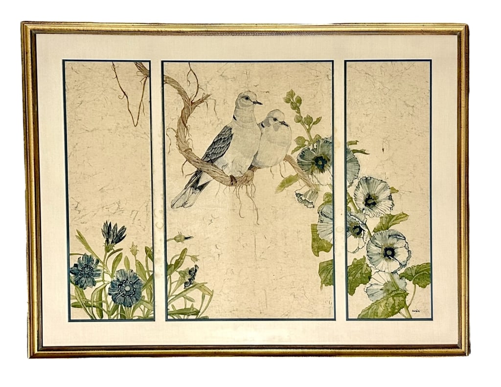 Framed John Soulliere Batik on Silk (1 of 7)