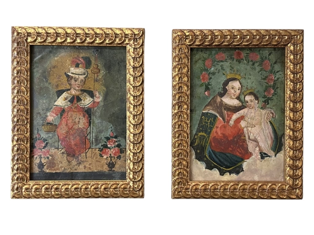 Two 19th Century Mexican Retablos (1 of 6)