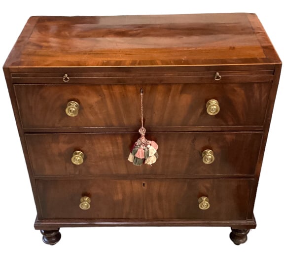 3 Drawer English Bachelors Chest (1 of 9)