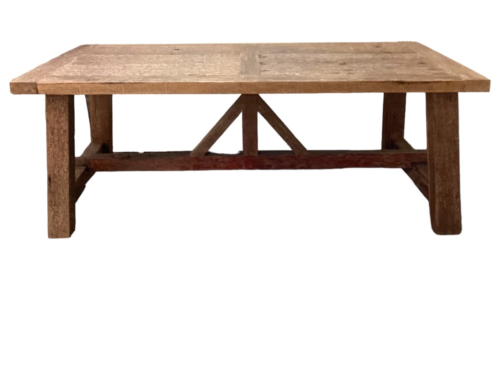 Reclaimed Trestle Base  Dining Table (1 of 6)