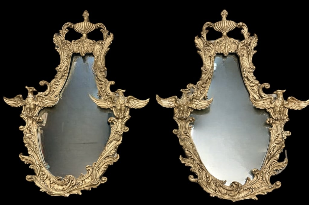 Pair of Italian Gilt Gesso Mirrors (1 of 8)