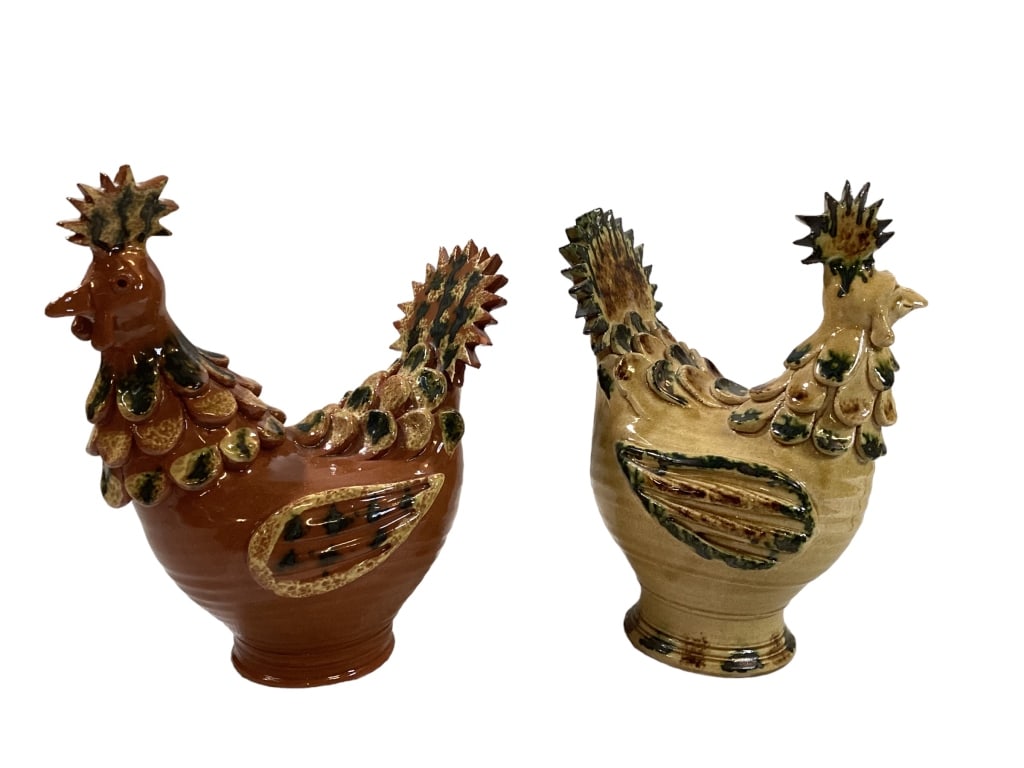 Two Folk Art Roosters, David Farrell (1 of 5)