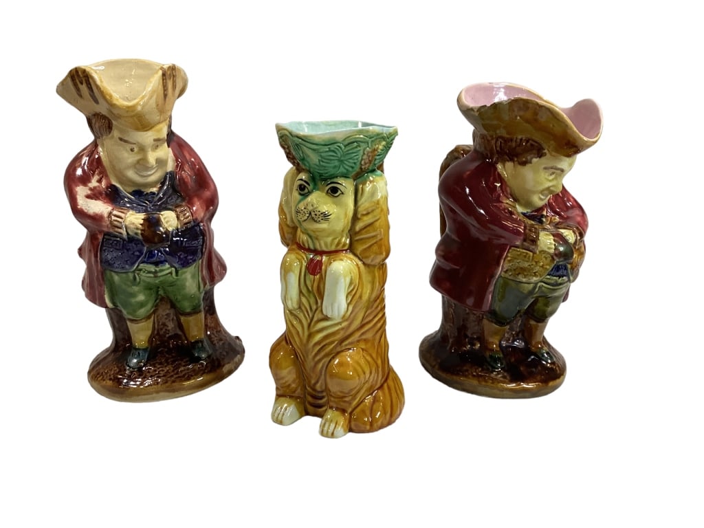 Three Majolica Character Jugs (1 of 7)