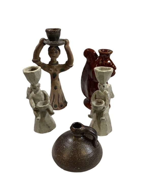 Pottery Candlesticks (1 of 7)