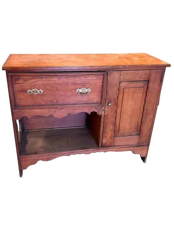 British Pitch Pine Bucket Bench (1 of 4)