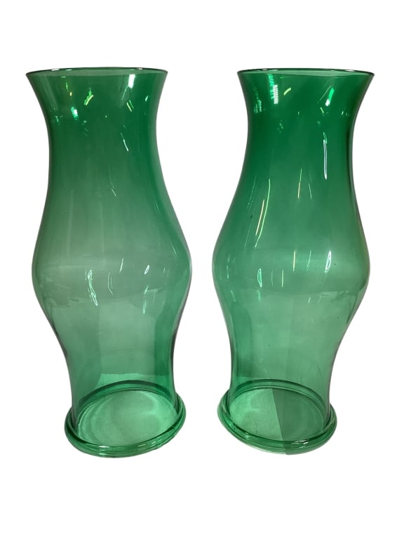 Pair Early Oversized Hurricane Globes (1 of 4)