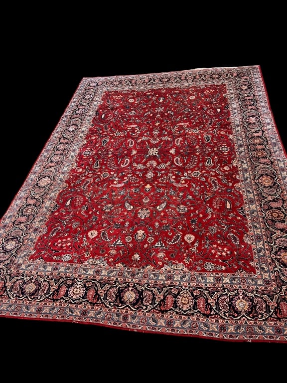 Semi Antique Kashan Wool Rug (1 of 4)