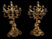 Pair Rococo Revival Candleabra