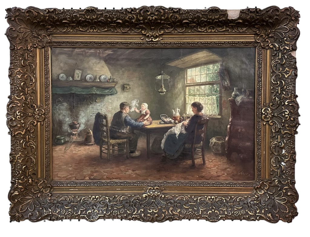 Interior Genre Painting, H. Klein (1 of 8)