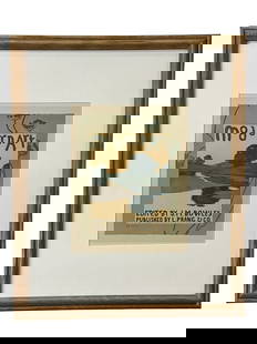 Modern Art, after Arthur Wesley Dow: American, 1857-1922..Modern Art, plate 36 from Les Ma?tres de l?Affiche, 1896, color lithograph printed by Imprimerie Chaix, Paris, France, signed in plate, marked and stamped in margin..toning, foxin