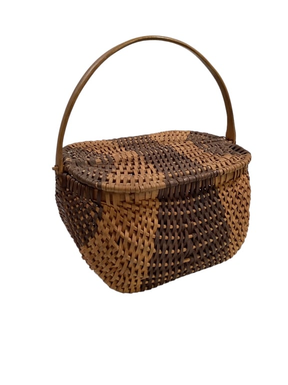 Cherokee Hand Woven Lidded  Basket (1 of 6)