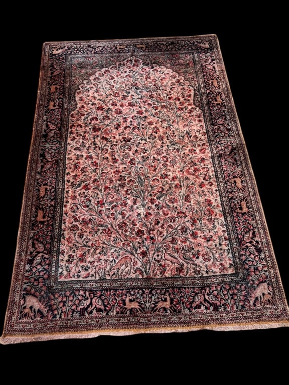 Semi Antique Qum Hunt Rug (1 of 4)