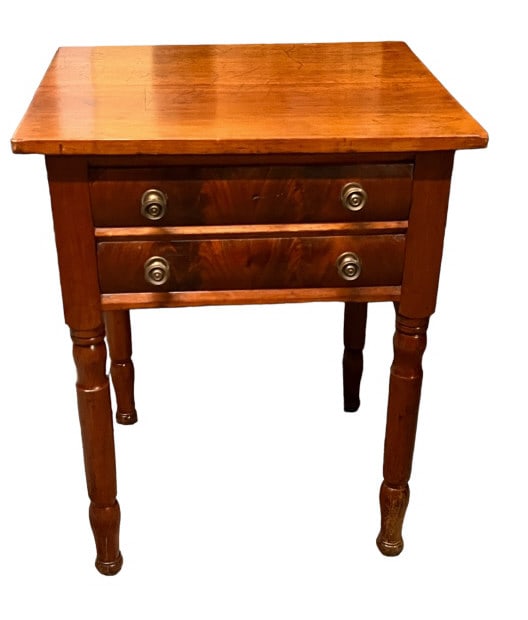 Walnut Sheraton 2 Drawer Stand (1 of 5)