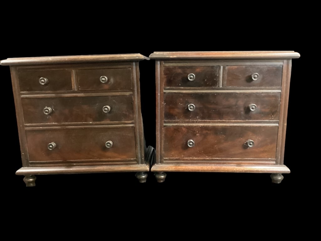 Pair Miniture 4 Drawer Chests (1 of 5)