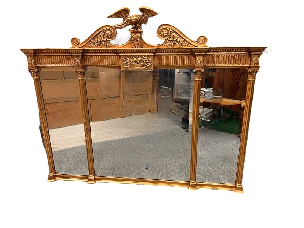 Carved Gilt Over Mantle Mirror (1 of 5)
