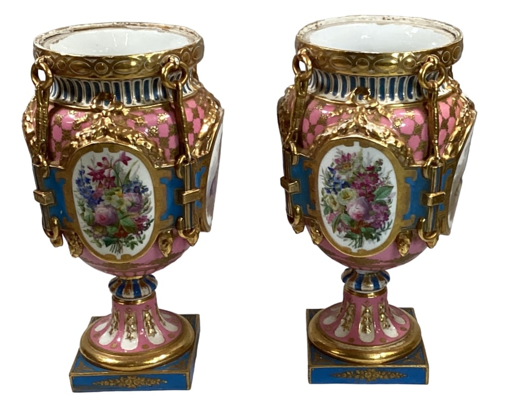 Pair Porcelain Monumental Urns (1 of 7)