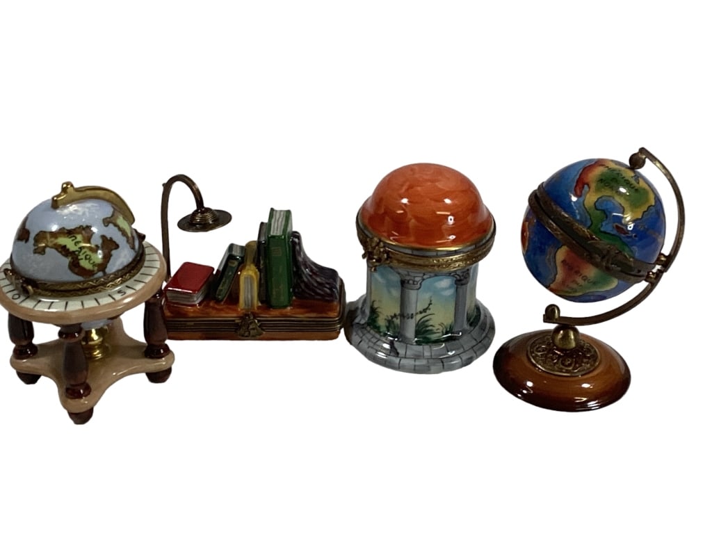 Four Rochard Limoges Trinket Boxes (1 of 8)