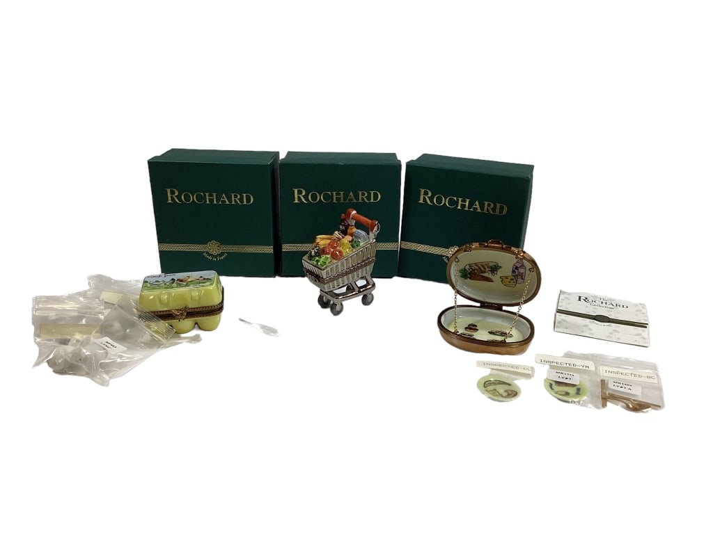 Three Rochard  Limoge Trinket Boxes (1 of 6)