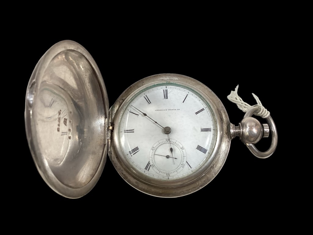 Waltham Pocket Watch: 15 jewels, Coin Case, size 18, model P.S. Bartlett, series # 598666, movement 1857 Line Item # 26