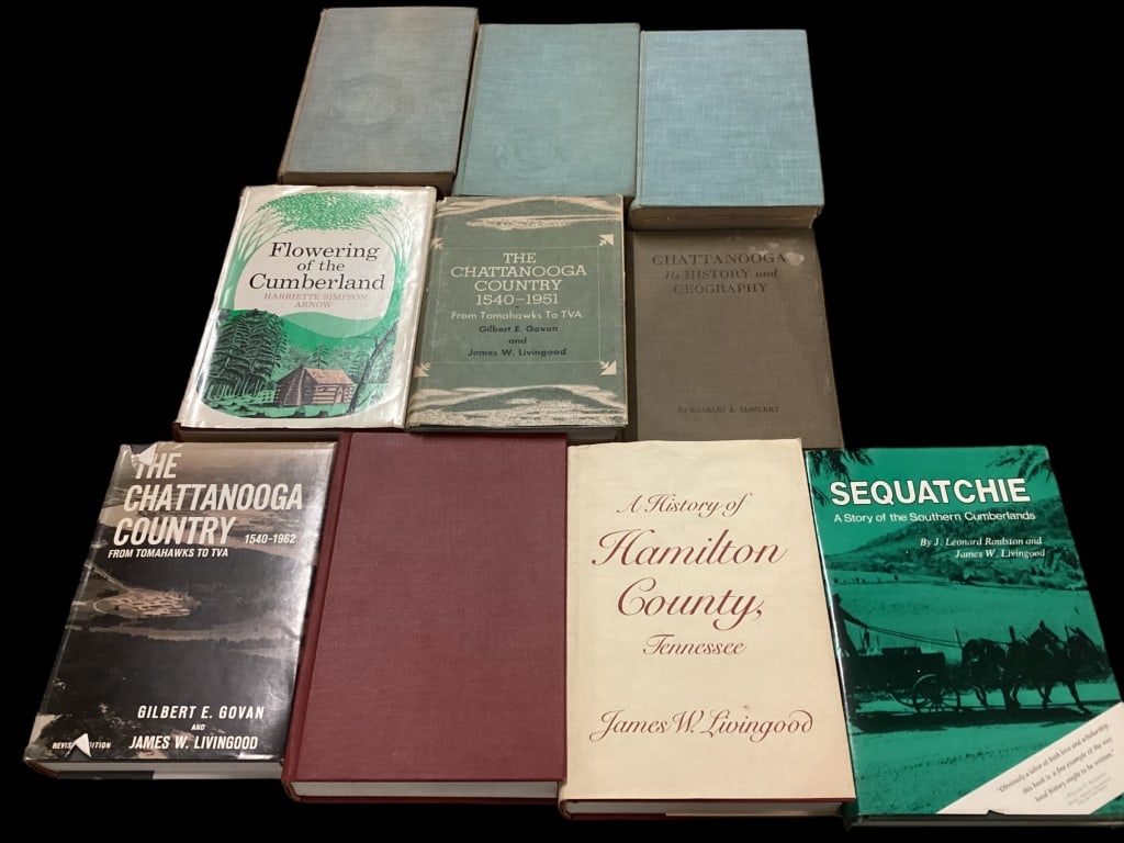 Ten Books all Relating to Tennessee: Chattanooga, Hamilton County, Southern Cumberlands