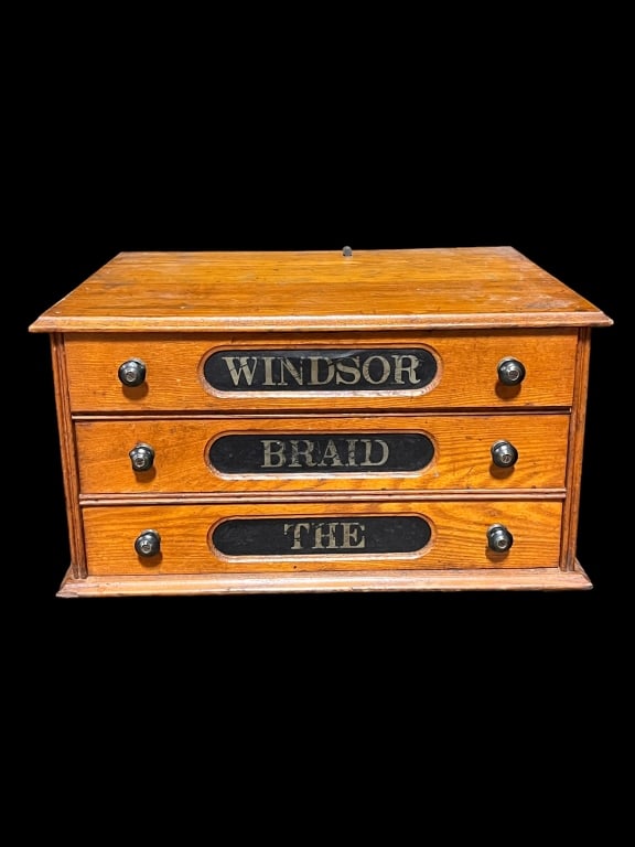 Antique 3 Drawer Spool Cabinet (1 of 3)