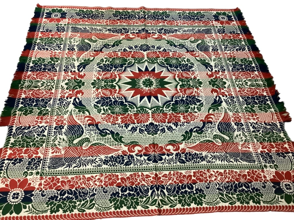 American Woven Jacquard Coverlet (1 of 4)