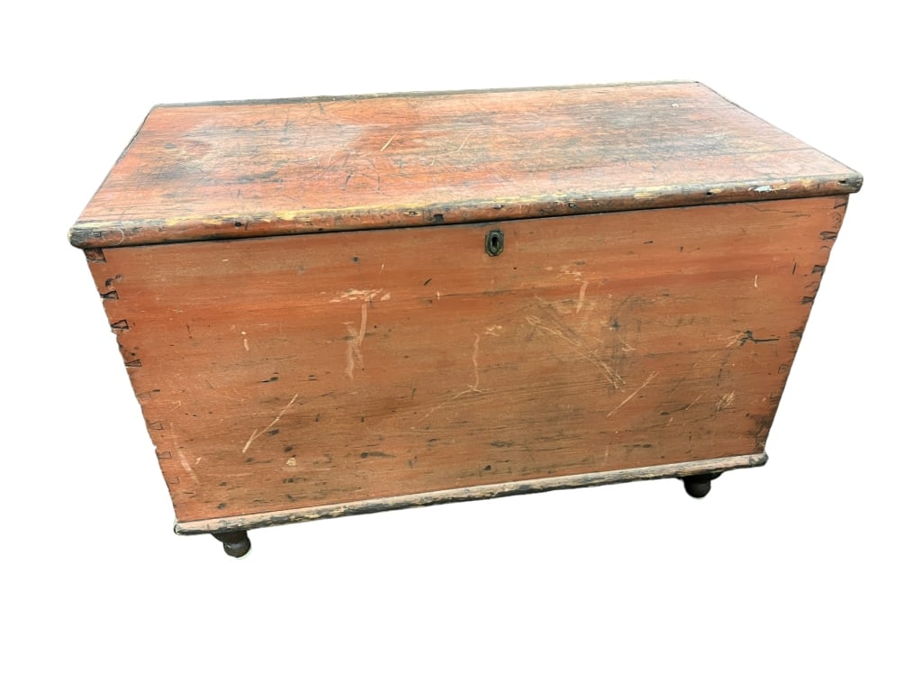 Blanket Chest in Salmon Paint (1 of 5)