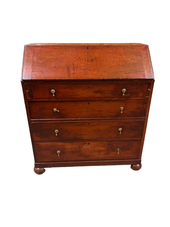 William & Mary Maple Fall Front Desk (1 of 6)