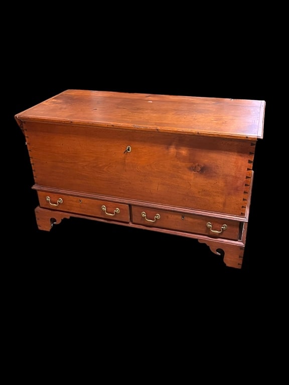Walnut Chippendale Split Drawer Blanket Box (1 of 5)