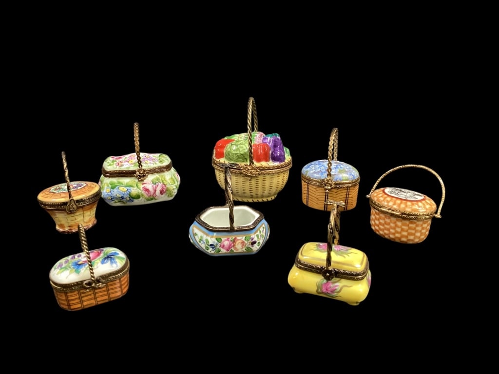 Eight Limoge Porcelain Trinket Boxes (1 of 7)