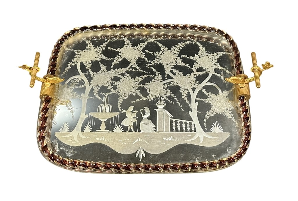 Ercole Barovier Style Mirrored Vanity Tray (1 of 6)