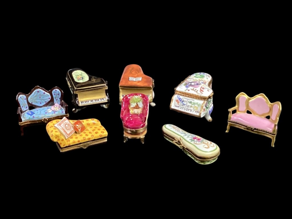 Eight Limoge Trinket Boxes (1 of 6)