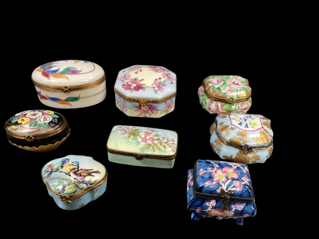 Eight Richard Limoge Porcelain Trinket Boxes (1 of 5)