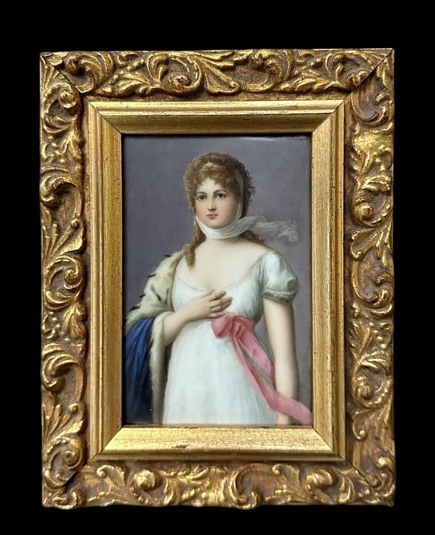 Antique KPM Style Porcelain Portrait Plaque (1 of 5)