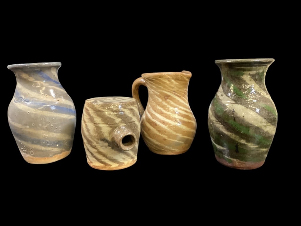 Four Pieces Burlon Craig Swirl Pottery (1 of 7)