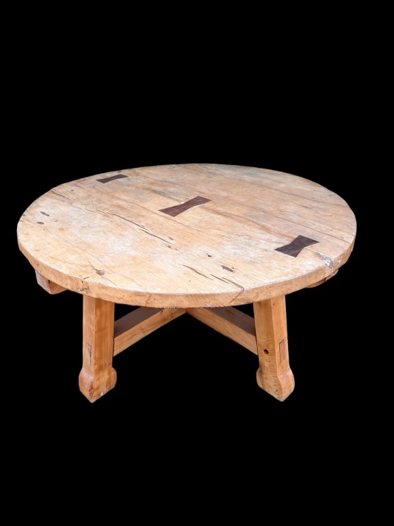 Vintage Fruit Wood Dining Table (1 of 3)