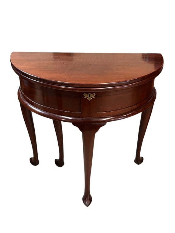 British Queen Anne Demiline Card Table (1 of 5)