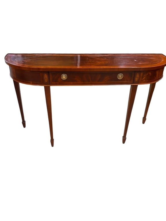 Inlaid Mahogany Console Table (1 of 4)
